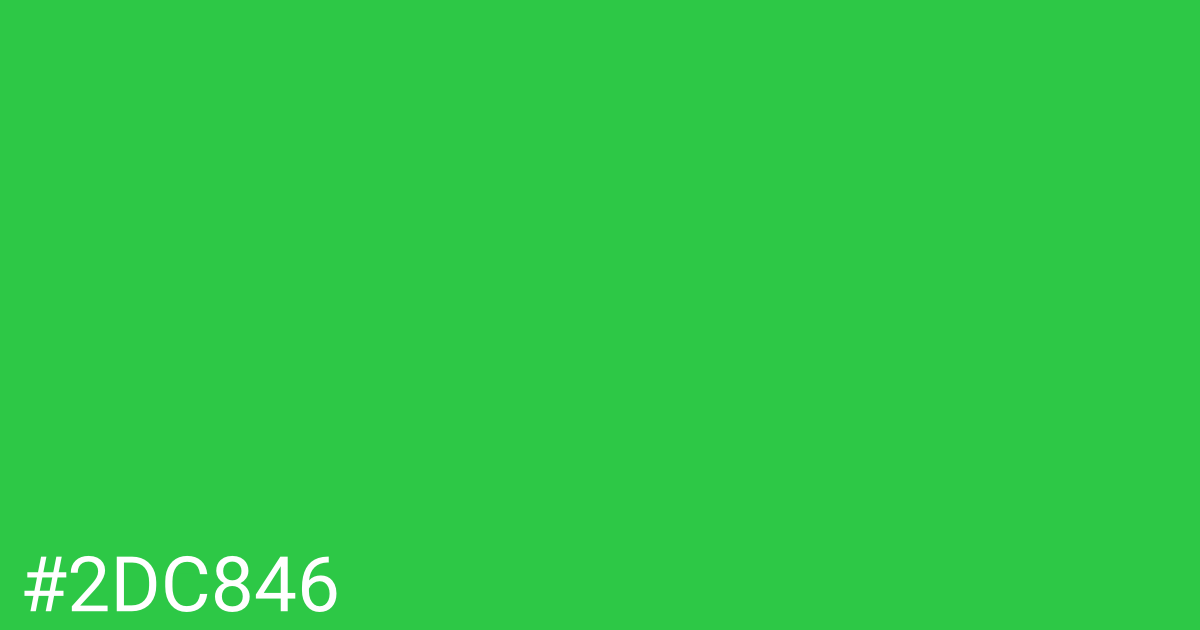 Hex color #2dc846 graphic