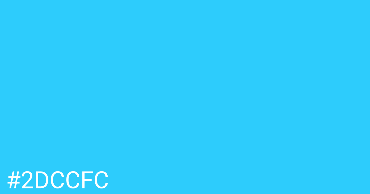Hex color #2dccfc graphic