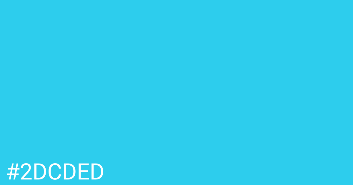 Hex color #2dcded graphic