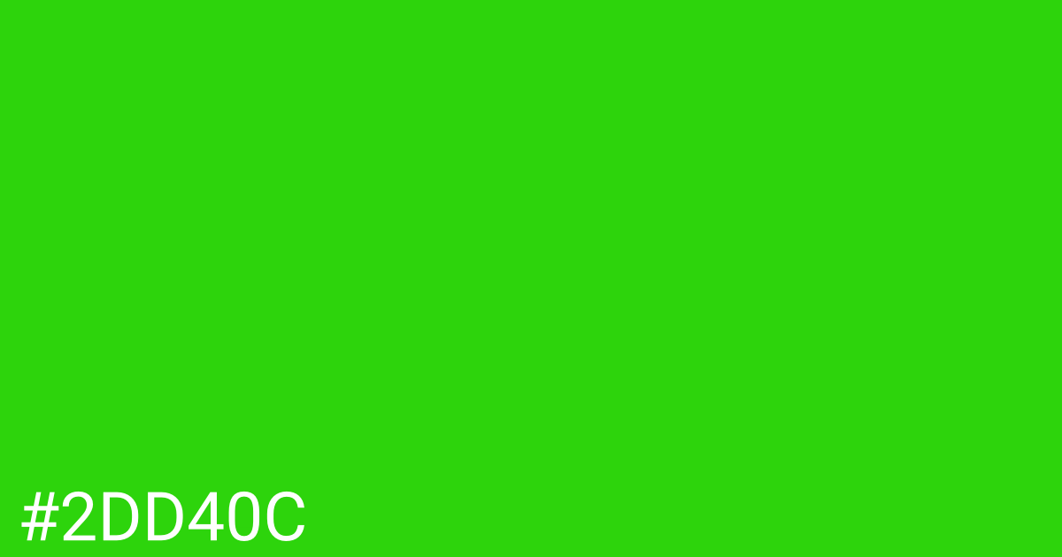 Hex color #2dd40c graphic