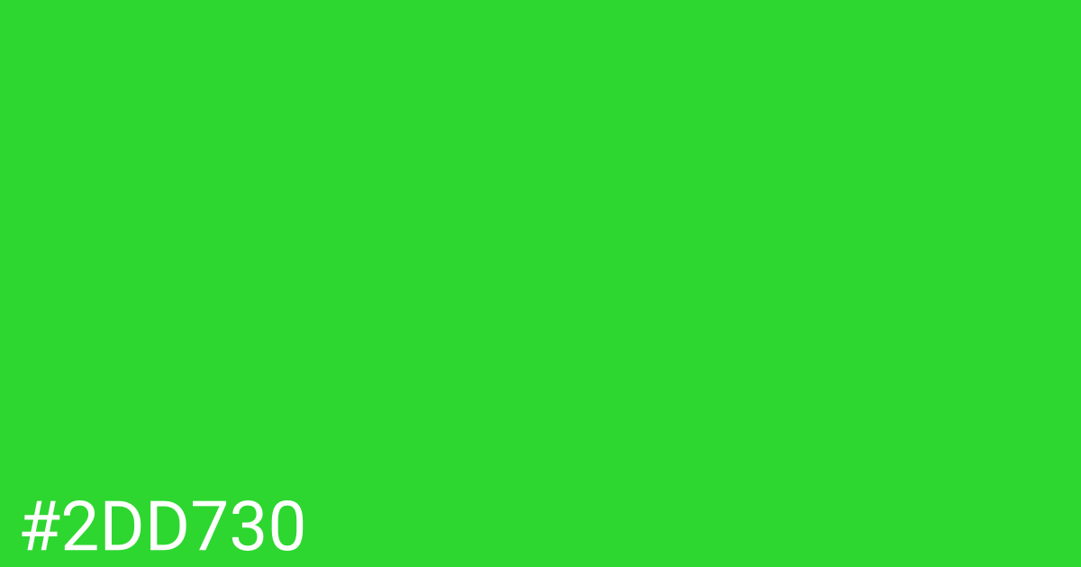 Hex color #2dd730 graphic