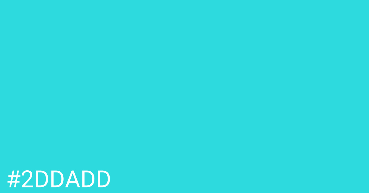 Hex color #2ddadd graphic