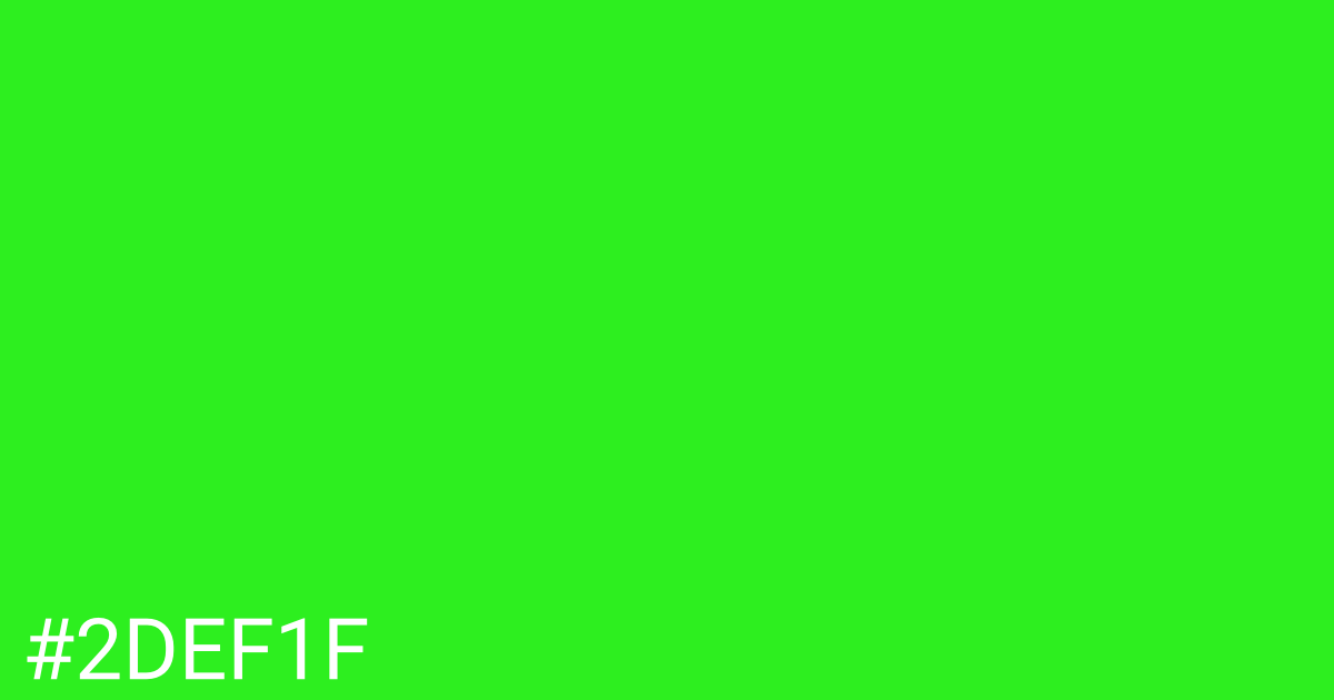 Hex color #2def1f graphic