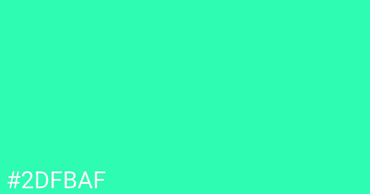 Hex color #2dfbaf graphic