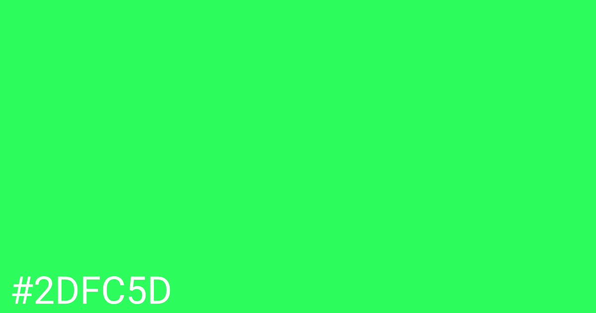 Hex color #2dfc5d graphic