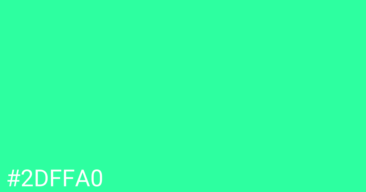 Hex color #2dffa0 graphic