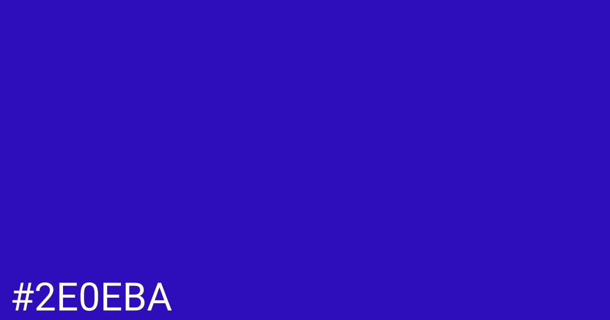 Hex color #2e0eba graphic