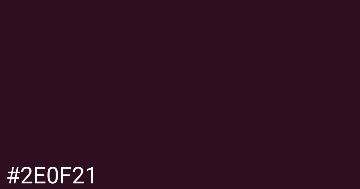 Hex color #2e0f21 graphic