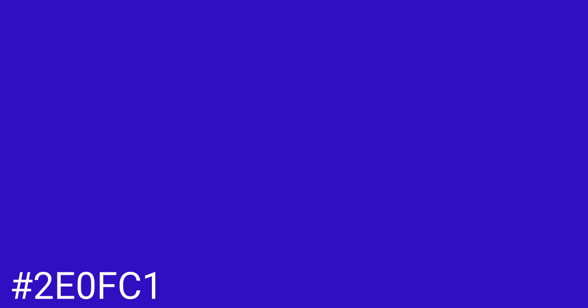 Hex color #2e0fc1 graphic