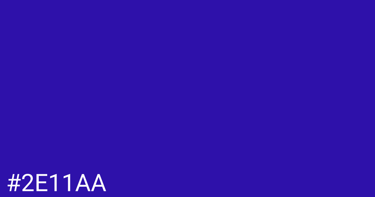 Hex color #2e11aa graphic