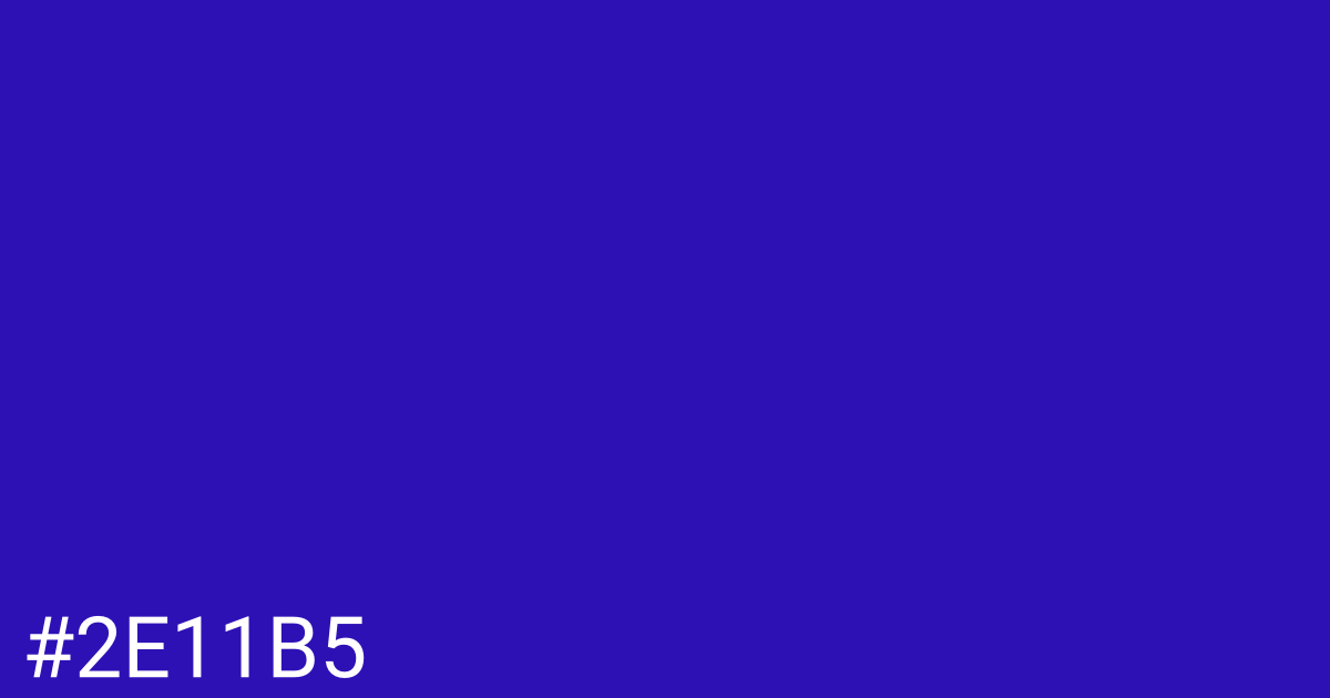 Hex color #2e11b5 graphic