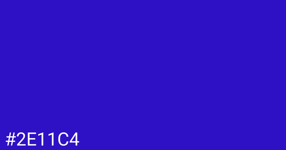 Hex color #2e11c4 graphic