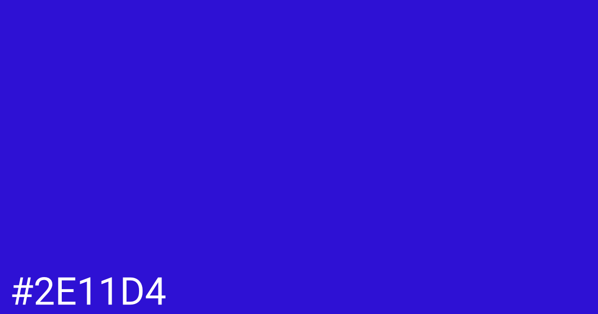 Hex color #2e11d4 graphic