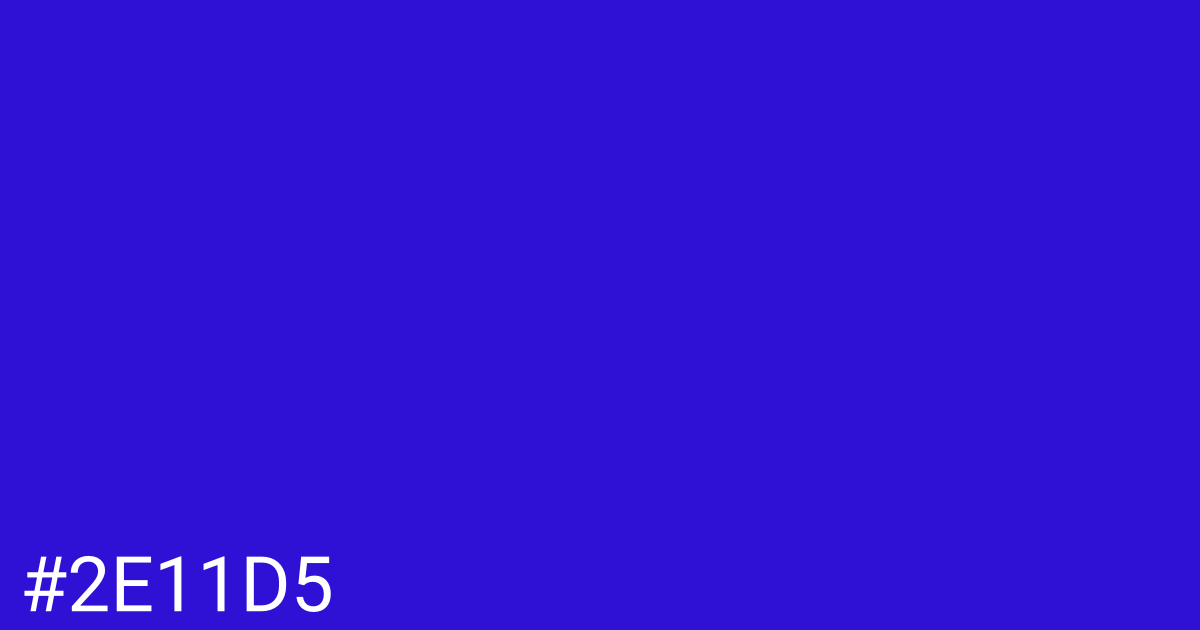 Hex color #2e11d5 graphic