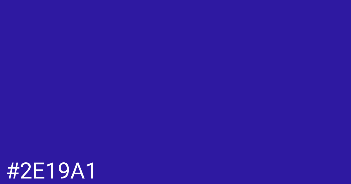Hex color #2e19a1 graphic