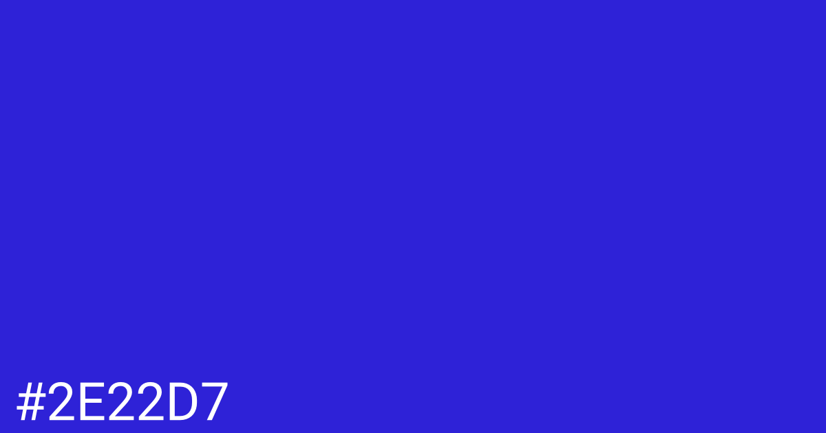 Hex color #2e22d7 graphic
