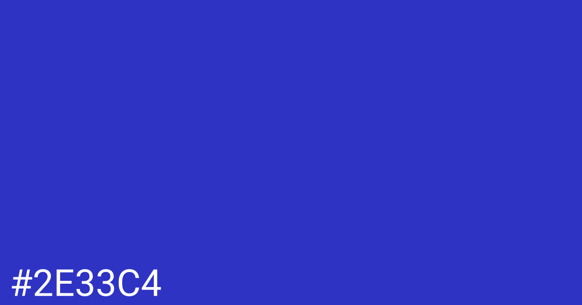 Hex color #2e33c4 graphic