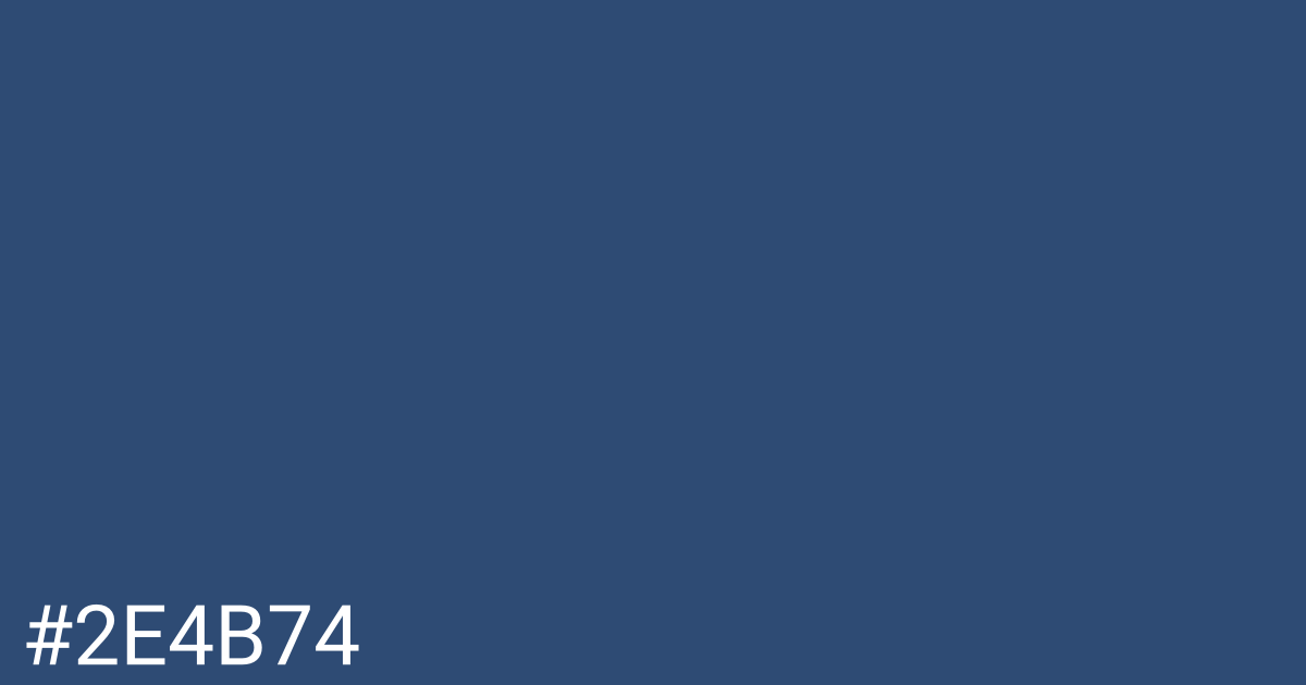 Hex color #2e4b74 graphic