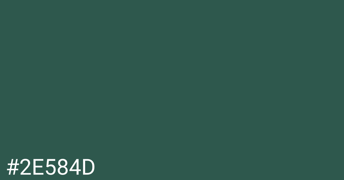 Hex color #2e584d graphic