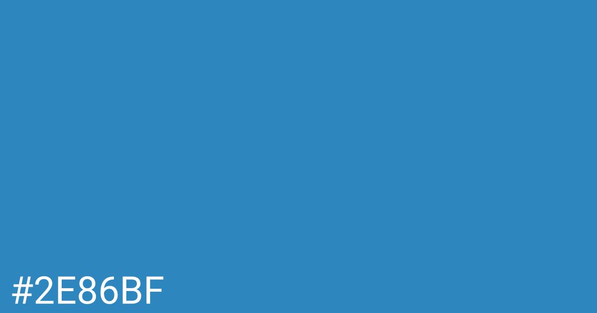 Hex color #2e86bf graphic