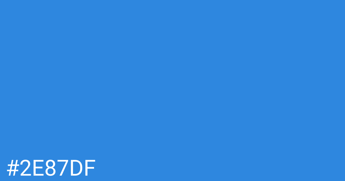 Hex color #2e87df graphic