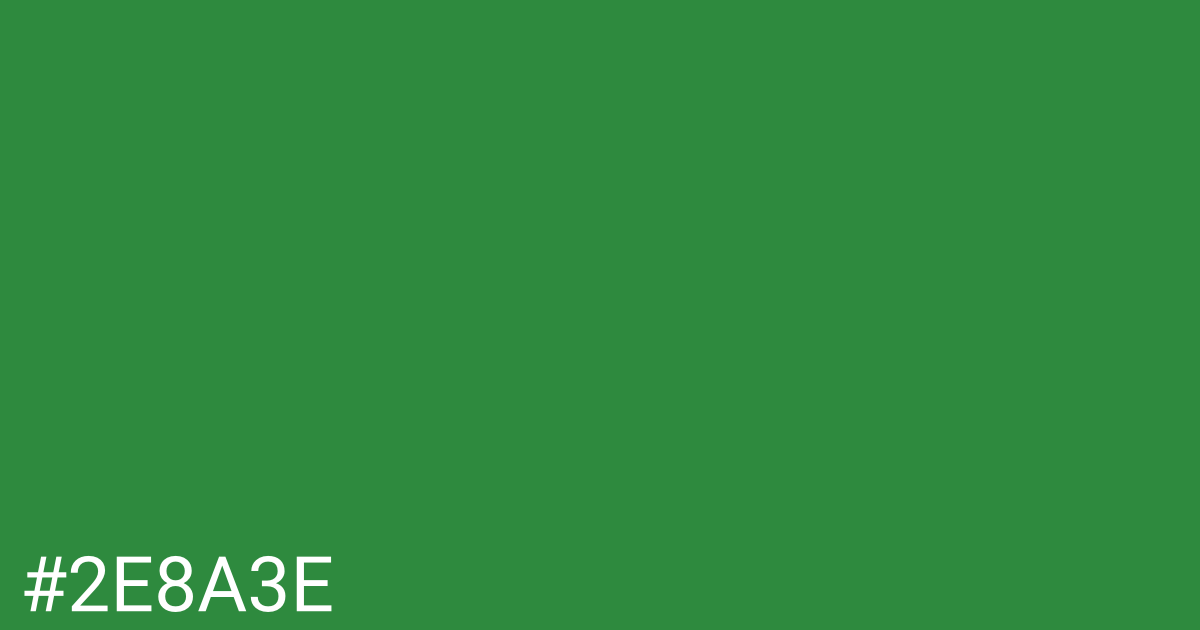 Hex color #2e8a3e graphic