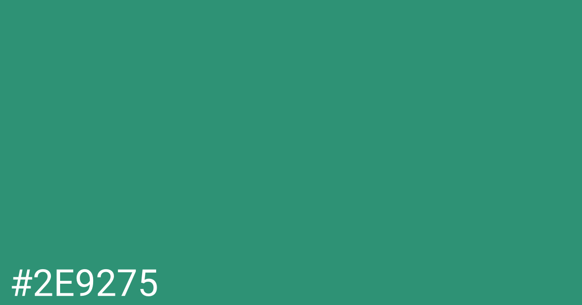 Hex color #2e9275 graphic