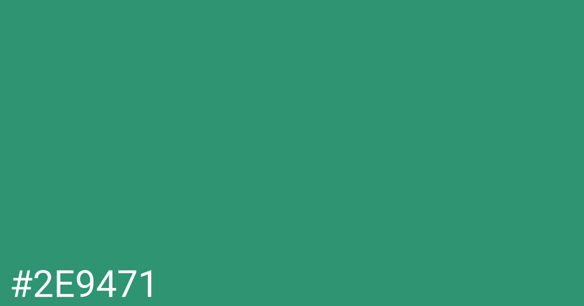 Hex color #2e9471 graphic