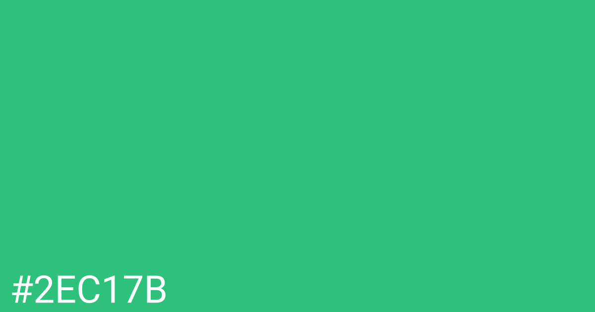 Hex color #2ec17b graphic