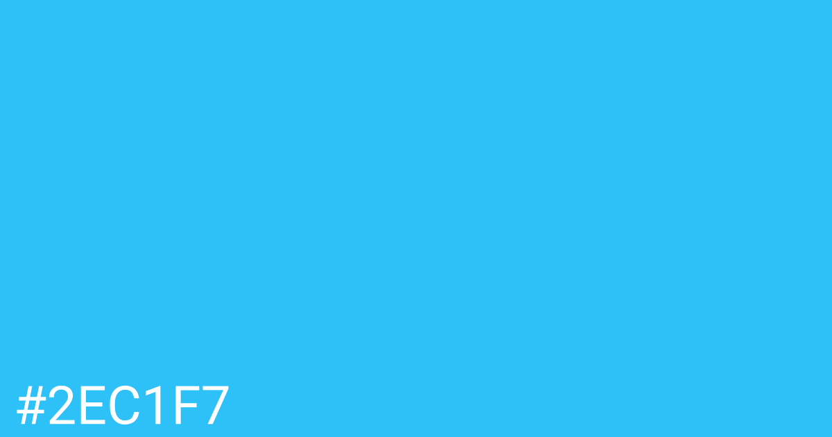 Hex color #2ec1f7 graphic