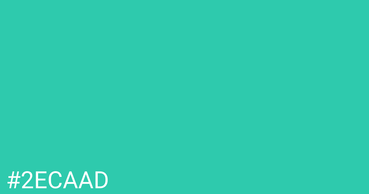 Hex color #2ecaad graphic
