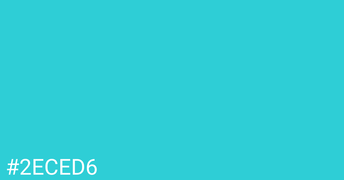 Hex color #2eced6 graphic
