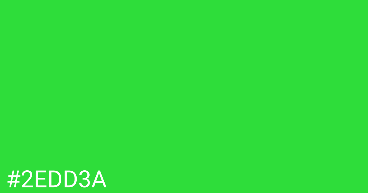 Hex color #2edd3a graphic