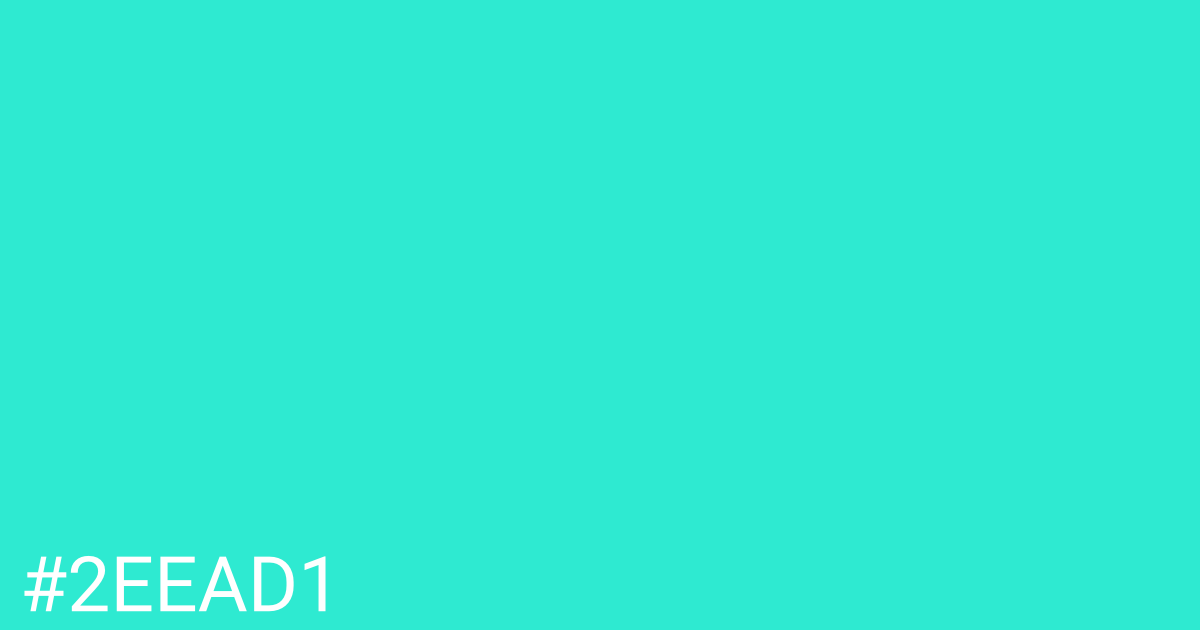 Hex color #2eead1 graphic