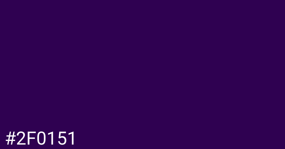 Hex color #2f0151 graphic