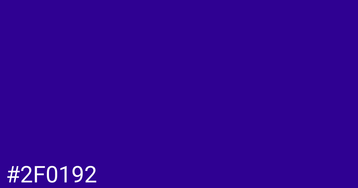Hex color #2f0192 graphic