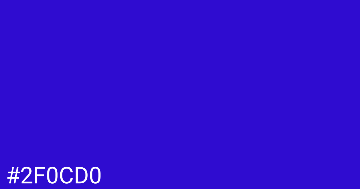 Hex color #2f0cd0 graphic