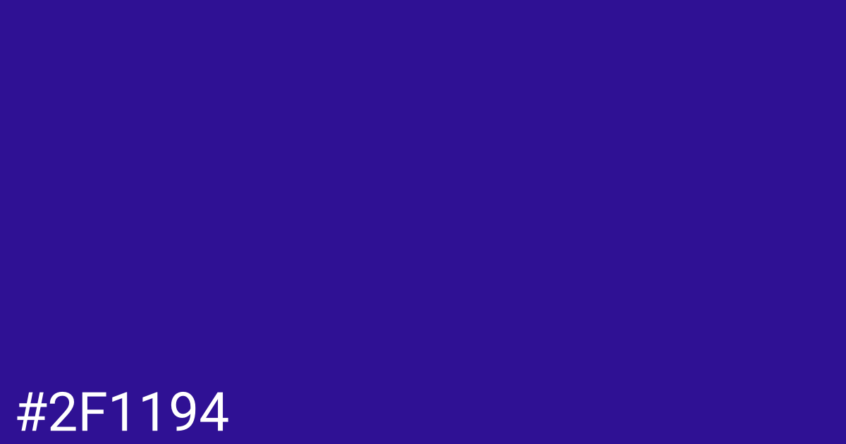 Hex color #2f1194 graphic