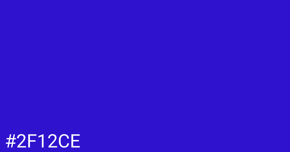 Hex color #2f12ce graphic