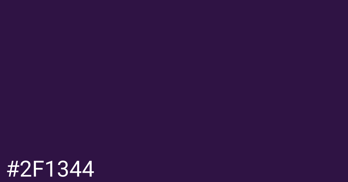 Hex color #2f1344 graphic