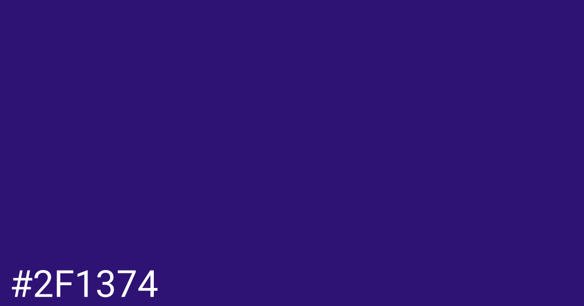 Hex color #2f1374 graphic