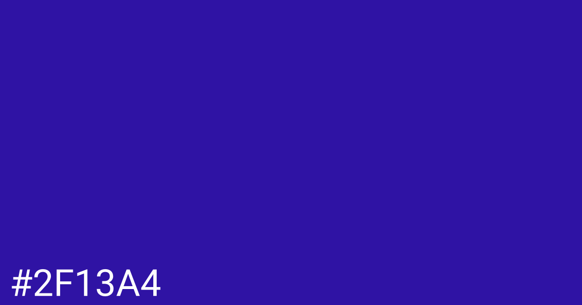 Hex color #2f13a4 graphic