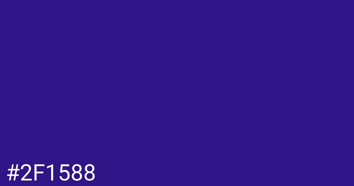 Hex color #2f1588 graphic
