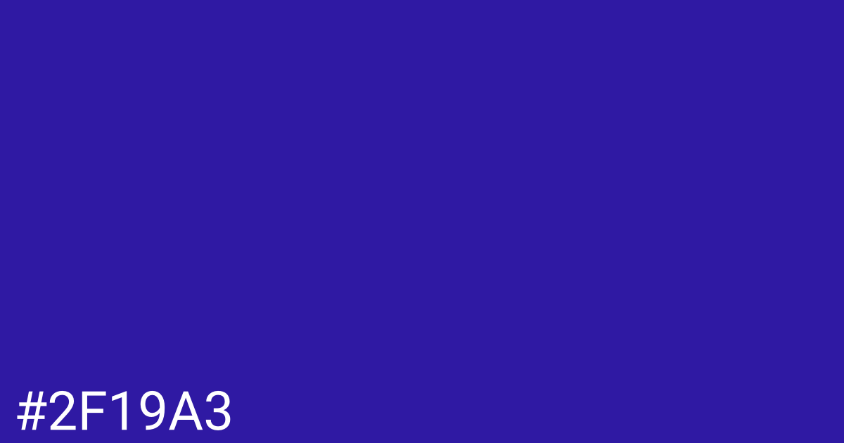 Hex color #2f19a3 graphic