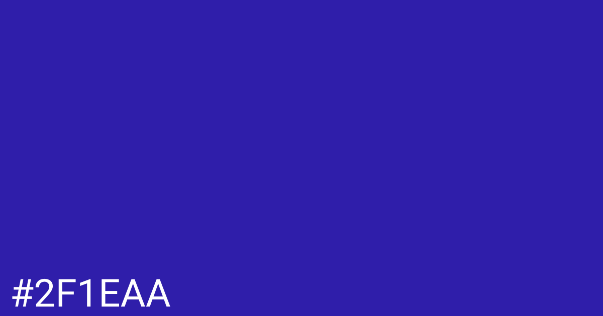 Hex color #2f1eaa graphic