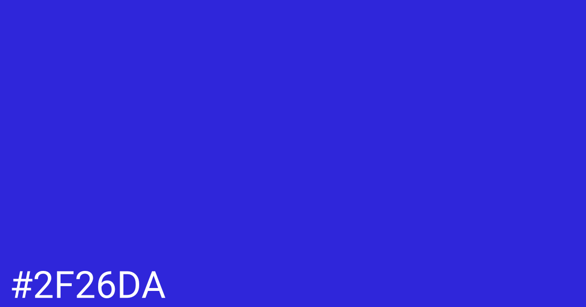 Hex color #2f26da graphic