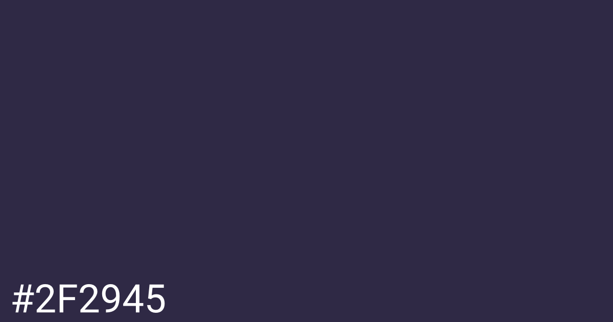 Hex color #2f2945 graphic