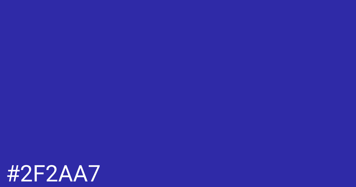 Hex color #2f2aa7 graphic