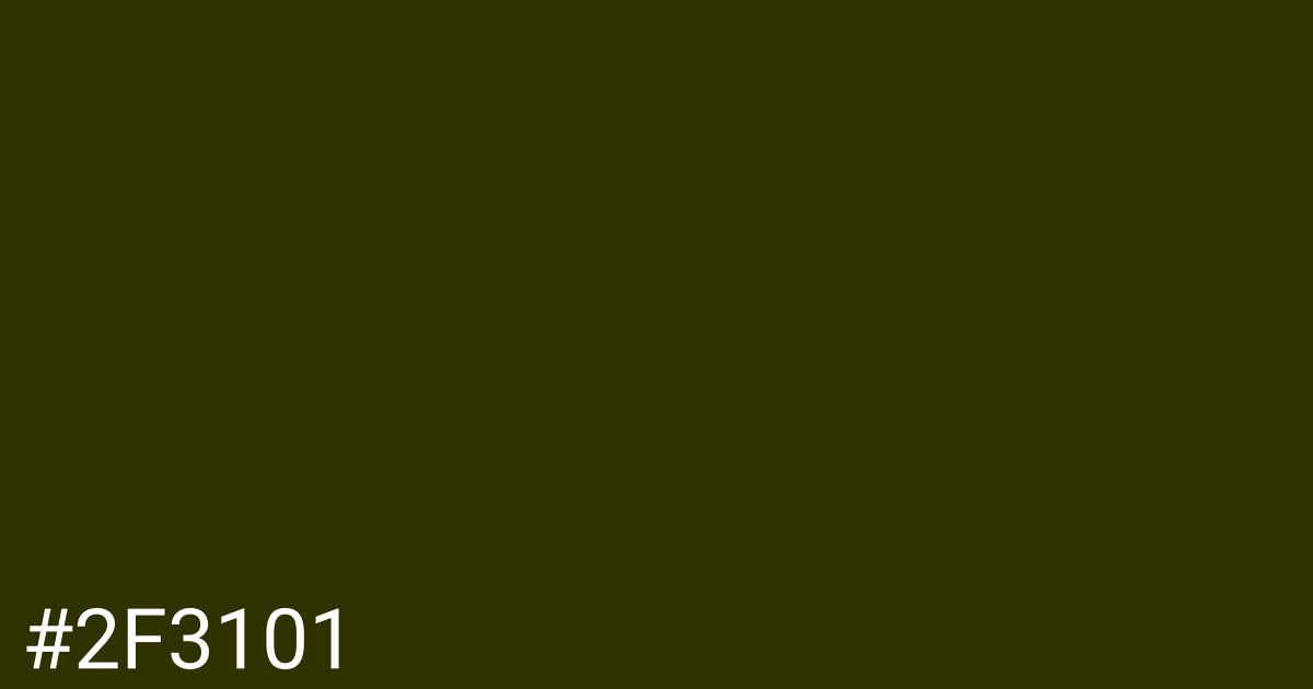 Hex color #2f3101 graphic