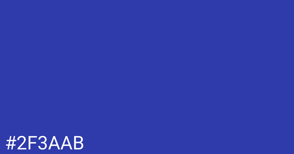 Hex color #2f3aab graphic